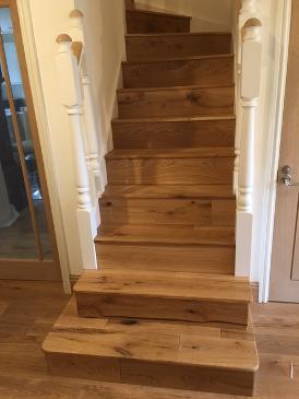 Solid oak staircase